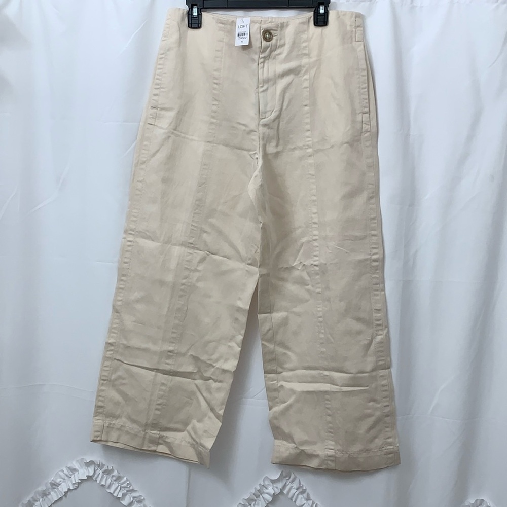Women’s Loft Wide Leg Khaki Pants‎ Size 10 NEW WITH TAGS